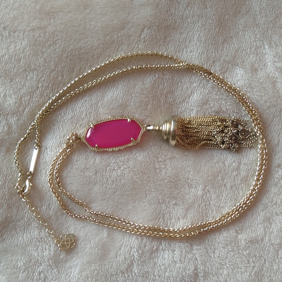 Kendra Scott Pink Agate Everly Long Necklace - Picture 11 of 13